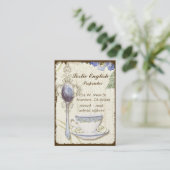 カスタムな茶コーヒー専門店のエレガントな名刺 名刺 (スタンド正面)