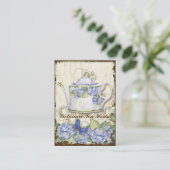 カスタムな茶コーヒー専門店のエレガントな名刺 名刺 (スタンド正面)