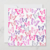 カスタムな蝶女の赤ちゃんのシャワーの招待 招待状 (裏面)