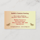 カスタムな裁縫の名刺 名刺 (裏面)