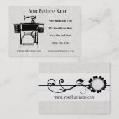 カスタムな裁縫婦のテーラーかヴィンテージの名刺 名刺 (正面/裏面)