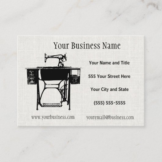カスタムな裁縫婦のテーラーかヴィンテージの名刺 名刺 (正面)