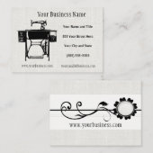 カスタムな裁縫婦のテーラーかヴィンテージの名刺 名刺 (正面/裏面)