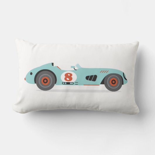 カスタムな誕生の発表の枕-交通機関 ランバークッション (正面)