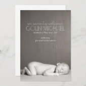 カスタムな誕生の発表 案内状 (正面/裏面)