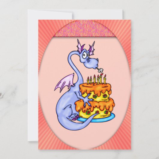 カスタムな誕生会の招待 招待状 (裏面)