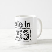 カスタムな誕生年| 1953年のヴィンテージのコーヒー・マグ コーヒーマグカップ (正面右)
