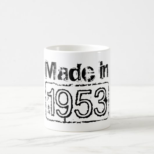 カスタムな誕生年| 1953年のヴィンテージのコーヒー・マグ コーヒーマグカップ (中央)