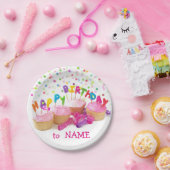 カスタムな誕生日の女の子の紙皿 ペーパープレート (パーティー)