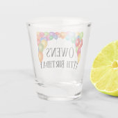 カスタムな誕生日の打撃 ショットグラス (裏面)