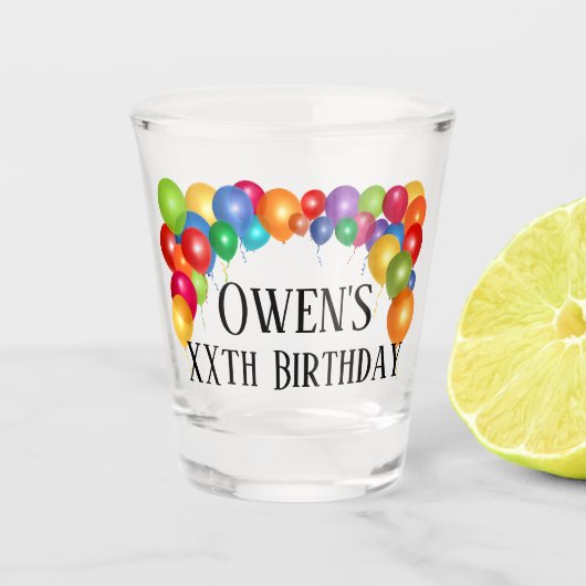 カスタムな誕生日の打撃 ショットグラス (正面)