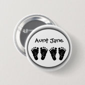 カスタムな足のプリント 缶バッジ (正面&裏面)