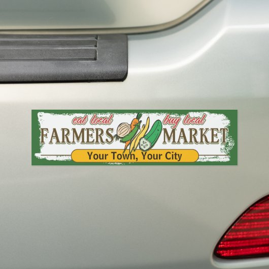 カスタムな農家の市場の野菜 バンパーステッカー (車上)