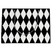 カスタムな道化師の黒ダイヤの大きいギフトバッグ ラージペーパーバッグ (正面)