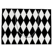 カスタムな道化師の黒ダイヤの大きいギフトバッグ ラージペーパーバッグ (裏面)