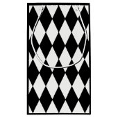 カスタムな道化師の黒ダイヤの小さいギフトバッグ スモールペーパーバッグ (裏面)