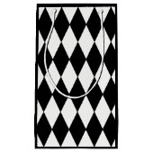 カスタムな道化師の黒ダイヤの小さいギフトバッグ スモールペーパーバッグ (正面)