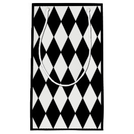 カスタムな道化師の黒ダイヤの小さいギフトバッグ スモールペーパーバッグ