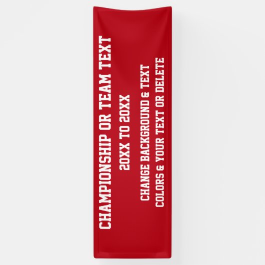 カスタムな選手権の旗あなたの色および文字 横断幕 (縦)