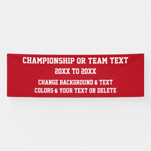 カスタムな選手権の旗あなたの色および文字 横断幕 (横)