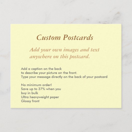 カスタムな郵便はがき ポストカード (正面)