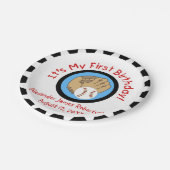 カスタムな野球の第1誕生日の紙皿 ペーパープレート (アングル)