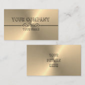 カスタムな金ゴールドの金属終わり 名刺 (正面/裏面)