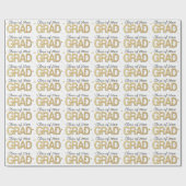 カスタムな金ゴールドホイルのグリッターの紙吹雪の卒業 ラッピングペーパー (フラット)