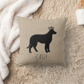 カスタムな金ラブラドル・レトリーバー犬の名前犬のバーラップ クッション (ブランケット)