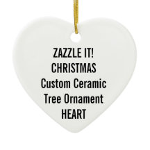 カスタムな陶磁器のハートのクリスマスツリーのオーナメント