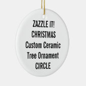 カスタムな陶磁器の円形のクリスマスツリーのオーナメント セラミックオーナメント (右)