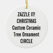カスタムな陶磁器の円形のクリスマスツリーのオーナメント セラミックオーナメント (正面)