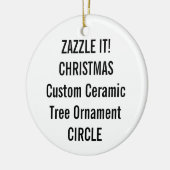 カスタムな陶磁器の円形のクリスマスツリーのオーナメント セラミックオーナメント (左)