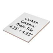 カスタムな陶磁器の写真のタイル4.25" x 4.25" タイル (側面)
