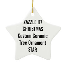 カスタムな陶磁器の星のクリスマスツリーのオーナメント