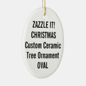 カスタムな陶磁器の楕円形のクリスマスツリーのオーナメント セラミックオーナメント (右)