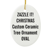 カスタムな陶磁器の楕円形のクリスマスツリーのオーナメント