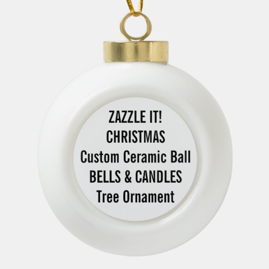 カスタムな陶磁器の球のクリスマスツリーのオーナメント セラミックボールオーナメント (正面)