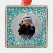 カスタムな雪片のオーナメント メタルオーナメント (正面)