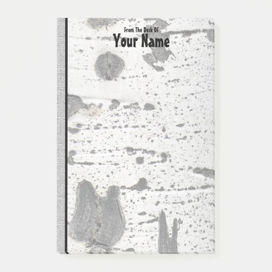 カスタムな震動《植物》アスペンの吠え声の写真の背景 ポストイット (正面)