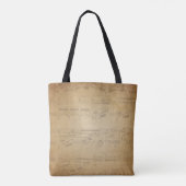 カスタムな音楽の先生のバッグ-ヴィンテージの楽譜 トートバッグ (裏面)