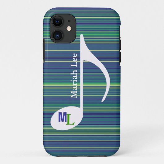 カスタムな音楽ノートは/縞で飾ります Case-Mate iPhoneケース (裏面)