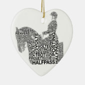 カスタムな馬場馬術はクリスマスのオーナメントを名づけます セラミックオーナメント (右)