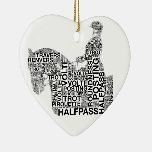 カスタムな馬場馬術はクリスマスのオーナメントを名づけます セラミックオーナメント (右)