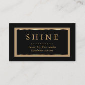 カスタムな黒および金ゴールド 名刺 (正面)