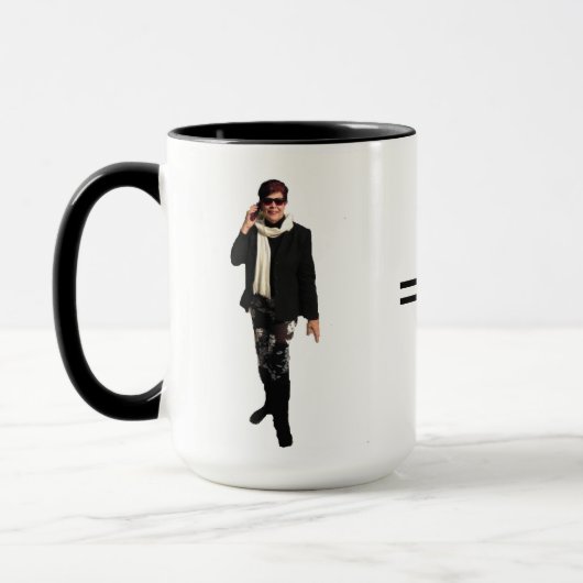 カスタムな黒はZAZZ_ITによって15のozの信号器のマグ写真を加えます マグカップ (左)