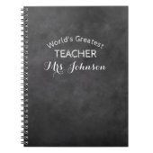 カスタムな黒板の黒板の学校教師のギフト ノートブック (正面)