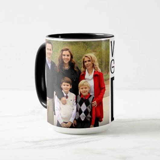 カスタムな黒15のozの信号器の世界の最も最高のなパパZAZZ_IT マグカップ (正面左)