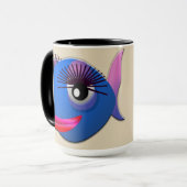 カスタムな黒15 ZAZZ_ITによるozの信号器の魚98のマグ マグカップ (正面左)