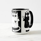 カスタムな黒ZAZZ_ITによる15のozの信号器の猫の鳴き声のマグ マグカップ (正面右)